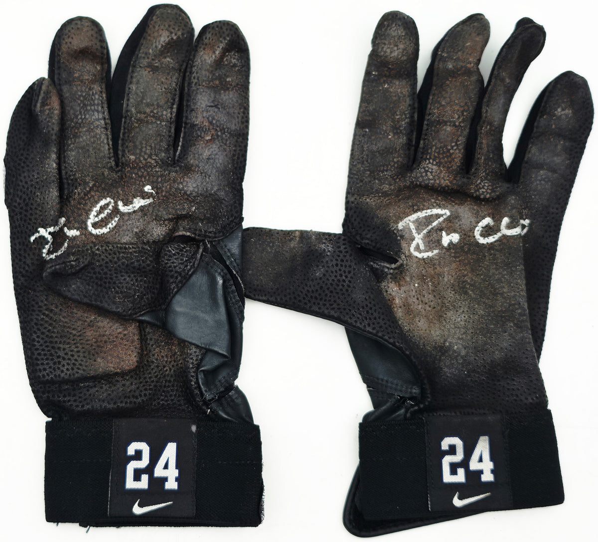 Robinson Cano Autographed Black Nike Diamond Elite Game Used Batting Gloves New York Yankees PSA/DNA (Dual Signed) Stock #267644