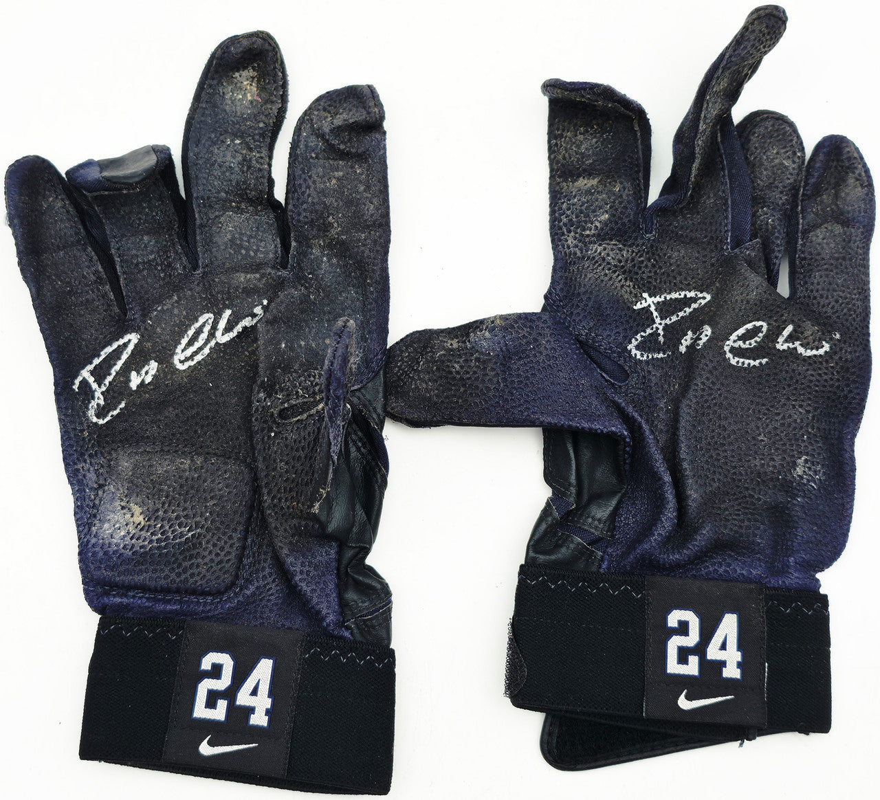 Robinson Cano Autographed Blue & Black Nike Diamond Elite Game Used Batting Gloves New York Yankees PSA/DNA (Dual Signed) Stock #267645