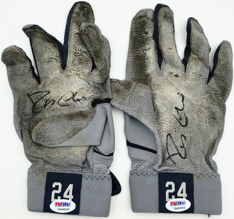Robinson Cano Autographed Blue & Gray Nike Diamond Elite Game Used Batting Gloves New York Yankees PSA/DNA (Dual Signed) Stock #267646