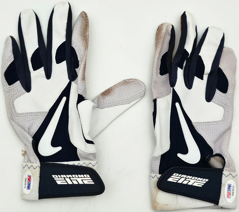 Robinson Cano Autographed White Nike Diamond Elite Game Used Batting Gloves New York Yankees PSA/DNA (Dual Signed) Stock #267647