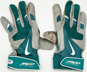 Robinson Cano Autographed Teal & Gray Nike MVP Elite Pro Game Used Batting Gloves Seattle Mariners 2014 PSA/DNA (Dual Signed) Stock #267768