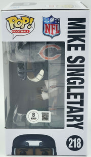 Mike Singletary Autographed Funko #218 Funko Pop Vinyl Figurine Chicago Bears Beckett BAS Witness Stock #253286