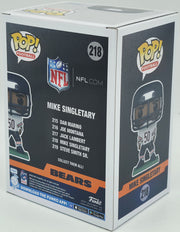 Mike Singletary Autographed Funko #218 Funko Pop Vinyl Figurine Chicago Bears Beckett BAS Witness Stock #253287
