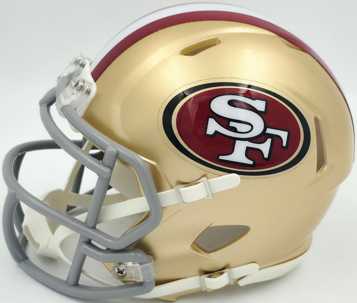 Isaac Guerendo Autographed San Francisco 49ers Gold Speed Mini Helmet Beckett BAS Witness Stock #253314