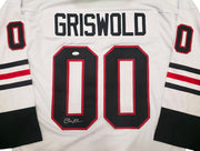 Christmas Vacation Chevy Chase Autographed White Jersey Clark Griswold JSA Stock #252794