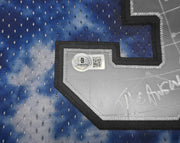 Philadelphia 76ers Allen Iverson Autographed Blue Authentic Mitchell & Ness 1996-97 HWC Swingman Galaxy Jersey Size 2XL "The Answer" Beckett BAS QR Stock #253251