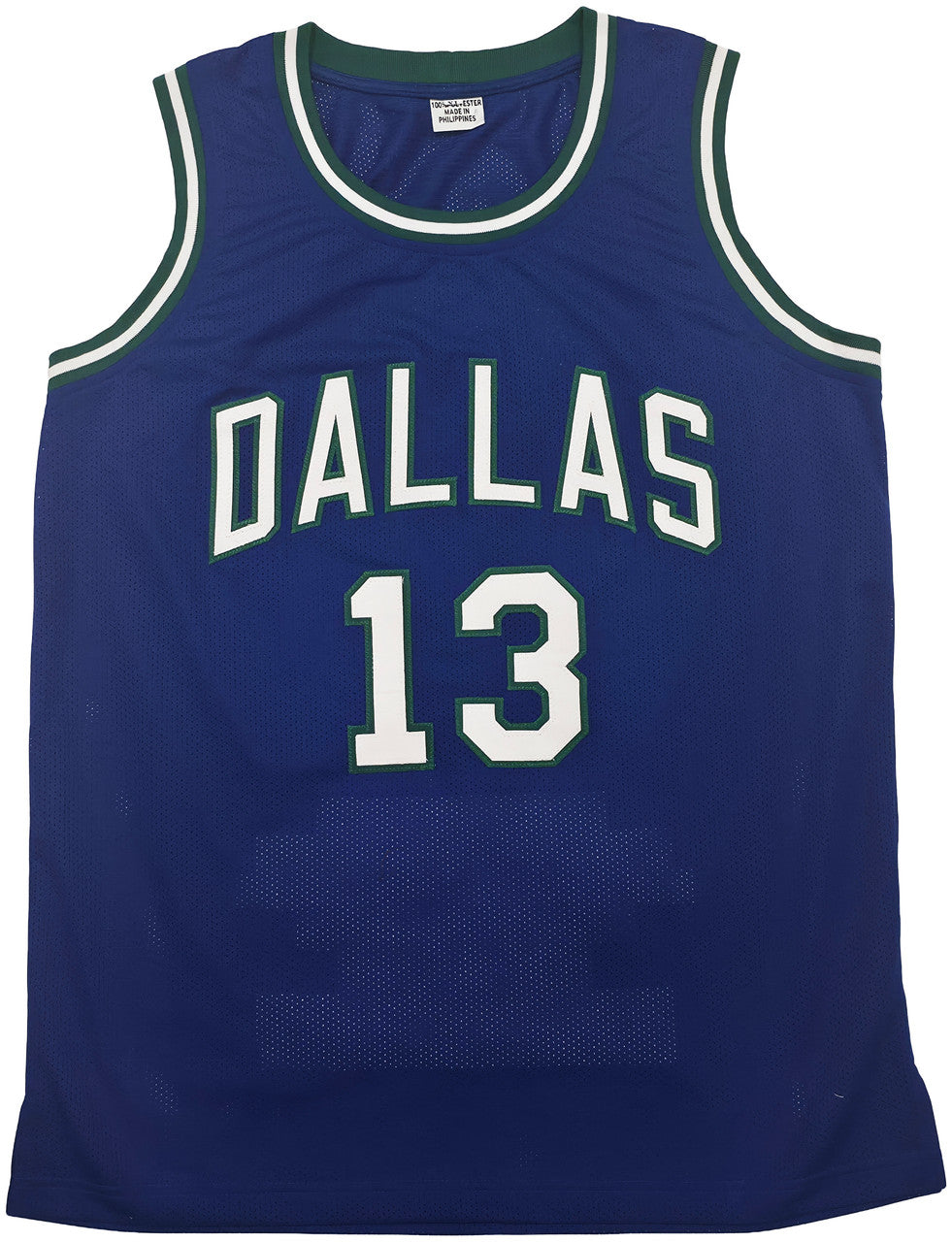 Dallas Mavericks Steve Nash Autographed Blue Stat Jersey Beckett BAS Witness Stock #252470