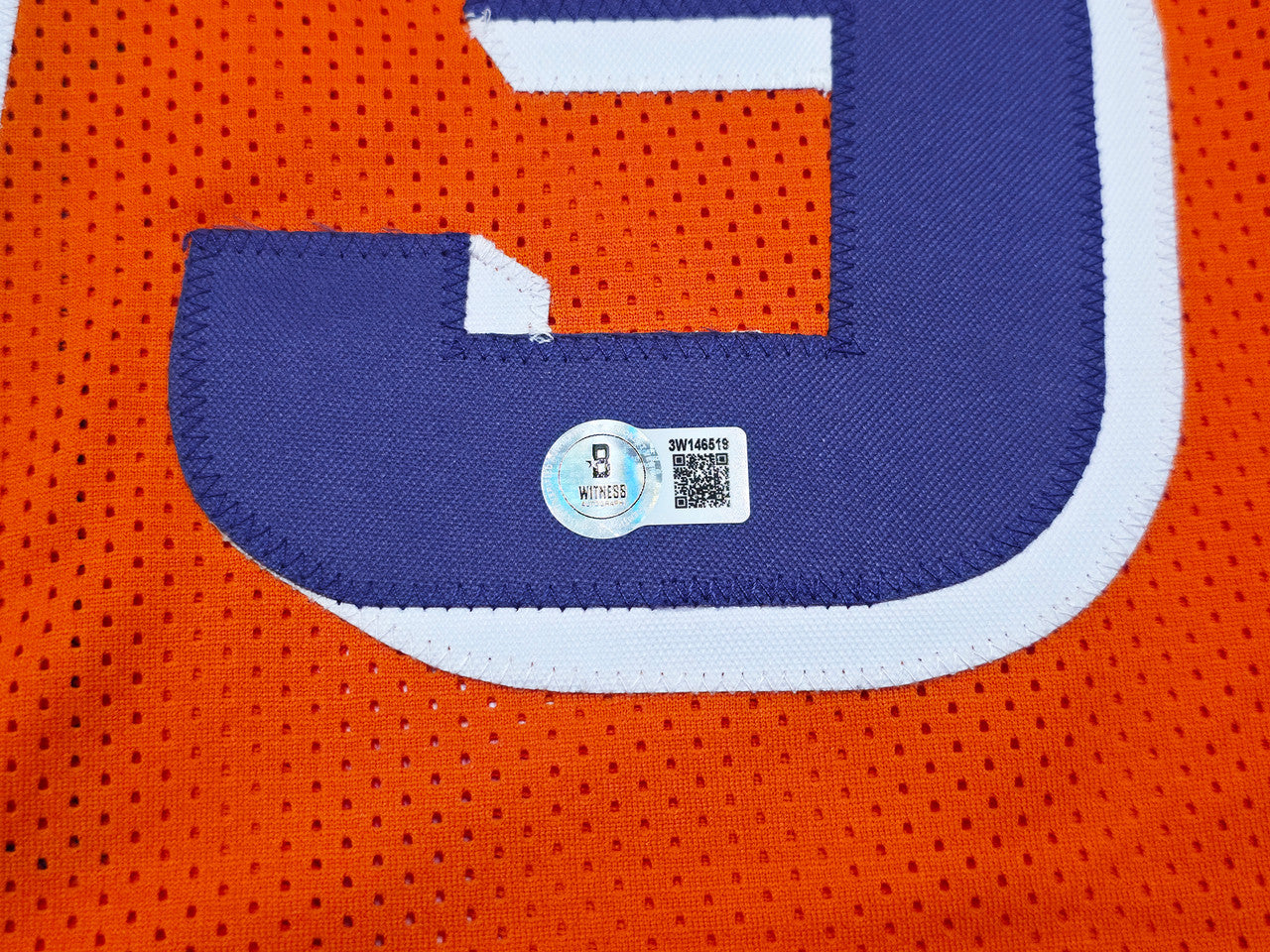 Phoenix Suns Steve Nash Autographed Orange Stat Jersey Beckett BAS Witness Stock #252471