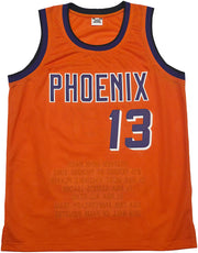 Phoenix Suns Steve Nash Autographed Orange Stat Jersey Beckett BAS Witness Stock #252471