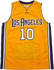 Los Angeles Lakers Steve Nash Autographed Gold Stat Jersey Beckett BAS Witness Stock #252475