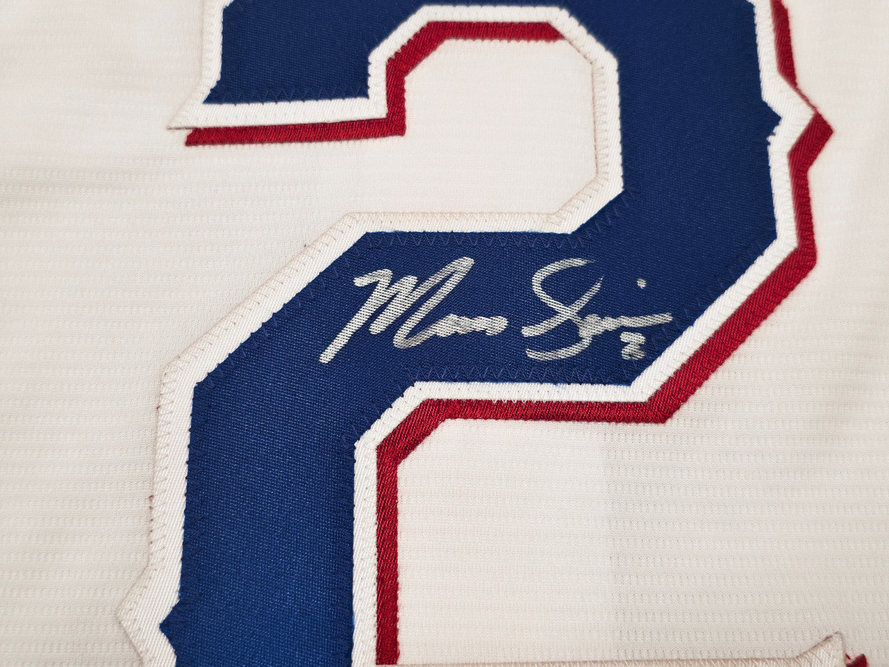 Texas Rangers Marcus Semien Autographed White Nike Jersey Size XXL "23 WS Champs" Beckett BAS Witness Stock #252435