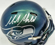 Mike Macdonald Autographed Seattle Seahawks Rivalries Speed Mini Helmet Beckett BAS Witness Stock #267796