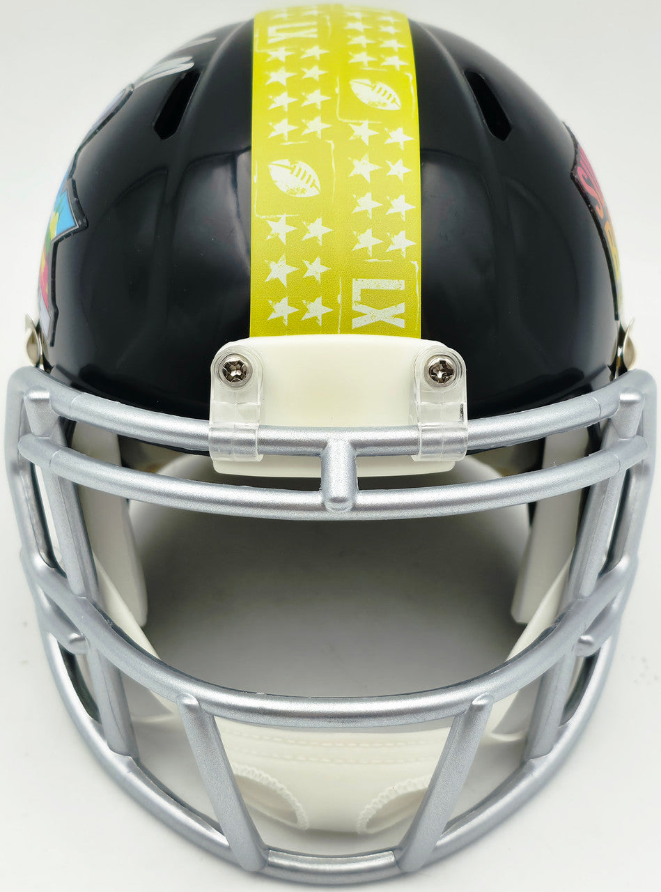 Mike Macdonald Autographed Seattle Seahawks Black Super Bowl LX Logo Speed Mini Helmet Beckett BAS Witness Stock #267797