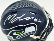 Michael Dickson Autographed Seattle Seahawks Blue Speed Mini Helmet MCS Holo Stock #267839