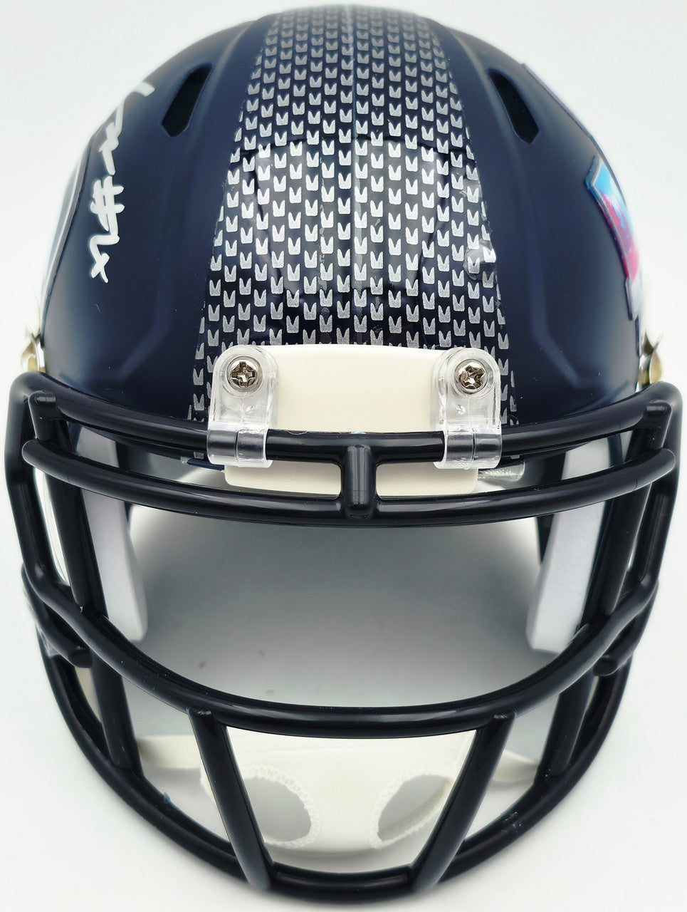 Michael Dickson Autographed Seattle Seahawks Blue Super Bowl LX Champions Logo Speed Mini Helmet MCS Holo Stock #267840