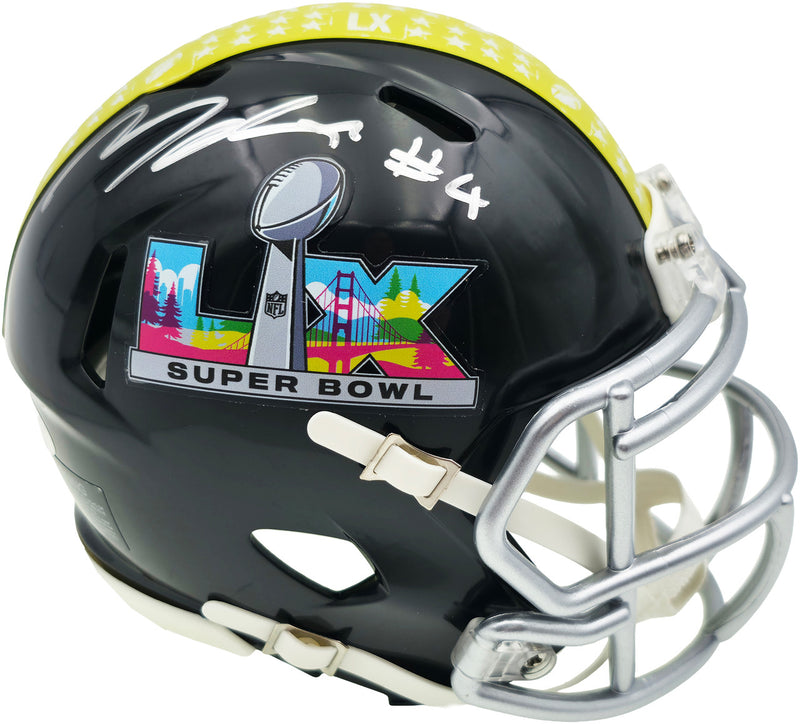 Michael Dickson Autographed Seattle Seahawks Black Super Bowl LX Logo Speed Mini Helmet MCS Holo Stock #267841