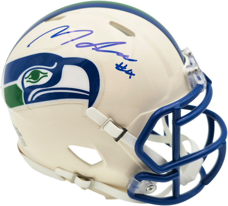 Michael Dickson Autographed Seattle Seahawks Cream Retro Speed Mini Helmet MCS Holo Stock #267843