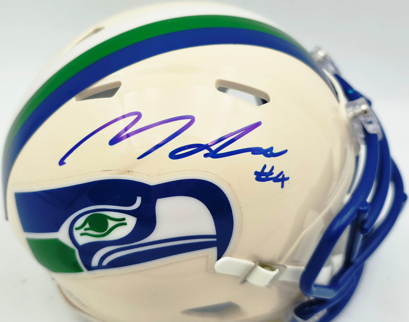 Michael Dickson Autographed Seattle Seahawks Cream Retro Speed Mini Helmet MCS Holo Stock #267843