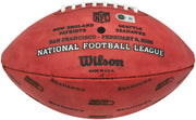 Mike Macdonald Autographed Official Super Bowl LX Commemorative Leather Football Seattle Seahawks Beckett BAS Witness Stock #267794