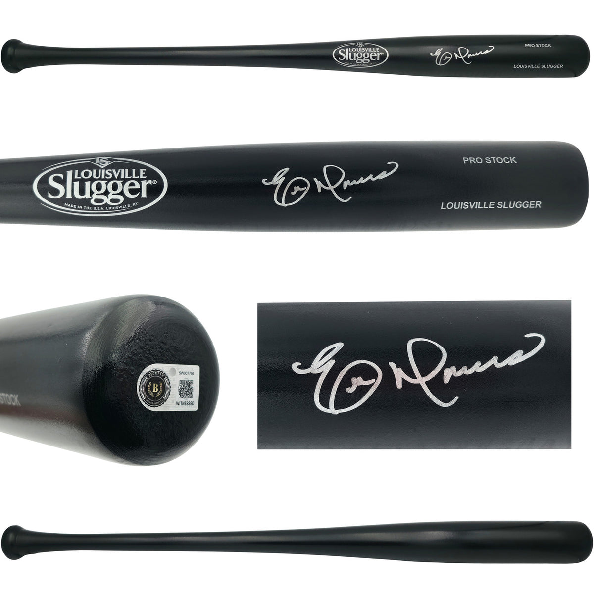 Eric Davis Autographed Black Louisville Slugger Pro Stock Bat Cincinnati Reds Beckett BAS Witness Stock #267563