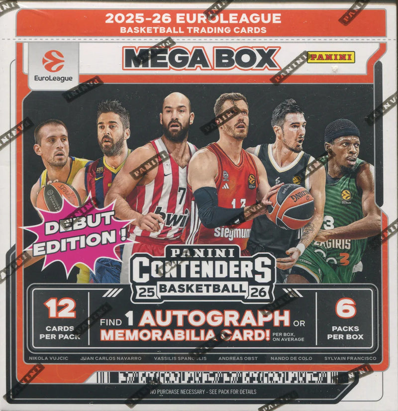 2025-26 Panini Contenders EuroLeague Basketball Hobby Mega Box