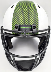 Warren Moon Autographed Seattle Seahawks Lunar Eclipse White Full Size Replica Speed Helmet "HOF 06" MCS Holo Stock #196472