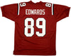 South Carolina Gamecocks Bryan Edwards Autographed Red Jersey Beckett BAS Stock #196495