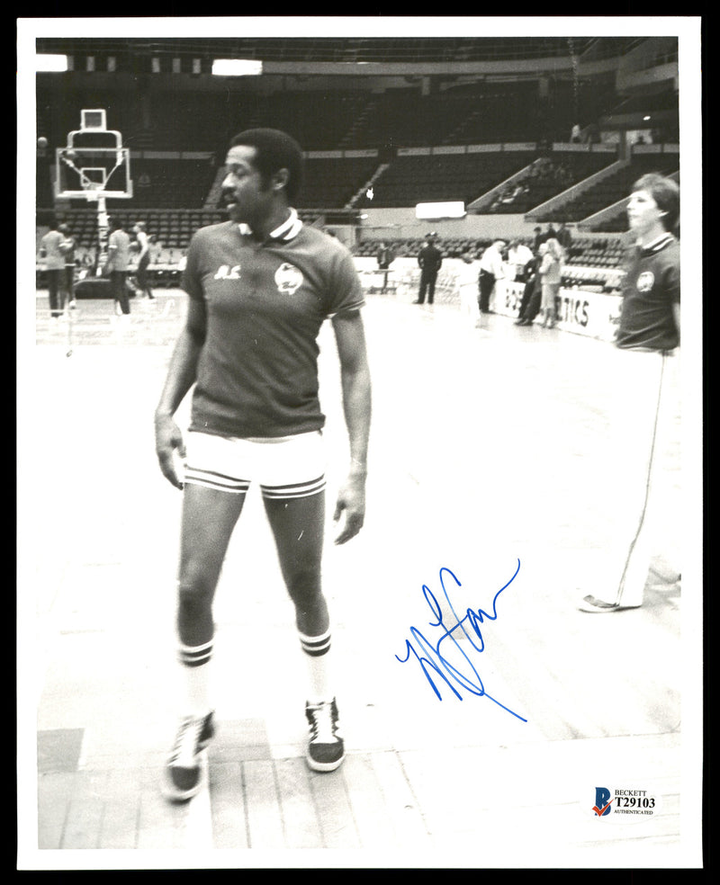 M.L. ML Carr Autographed 8x10 Photo Boston Celtics Vintage Beckett BAS #T29103