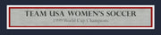 1999 Team USA Women's Soccer World Cup Champions Autographed Framed White Jersey With 8 Signatures Including Hamm & Chastain Beckett BAS Witness Stock #265406