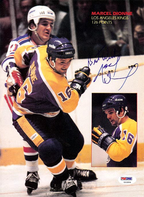 Marcel Dionne Autographed Magazine Page Photo Los Angeles Kings PSA/DNA #U93884