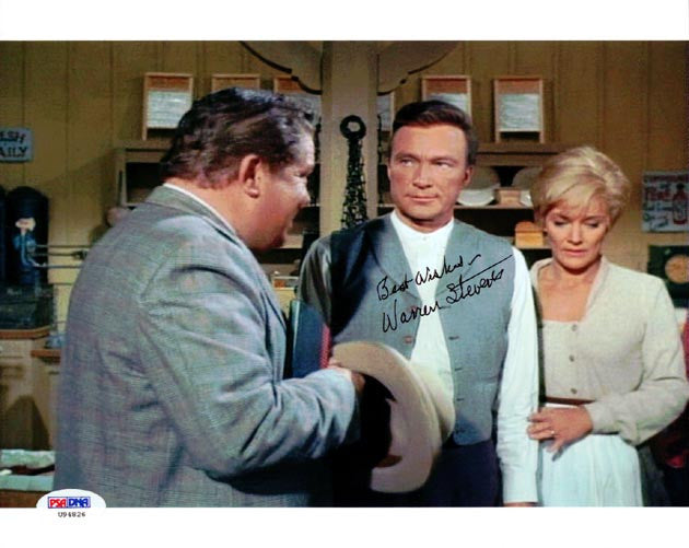 Warren Stevens Autographed 8x10 Photo Big Valley PSA/DNA #U94826