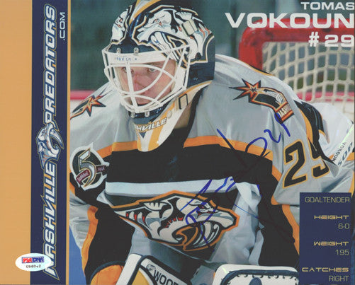 Tomas Vokoun Autographed 8x10 Photo Nashville Predators PSA/DNA #U96042