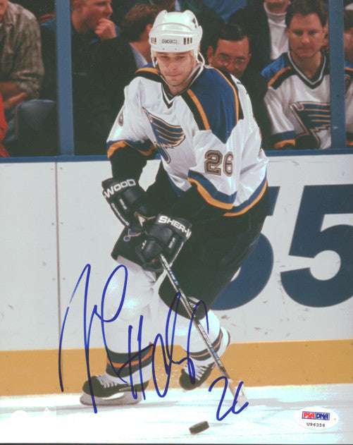 Michal Handzus Autographed 8x10 Photo St. Louis Blues PSA/DNA #U96356