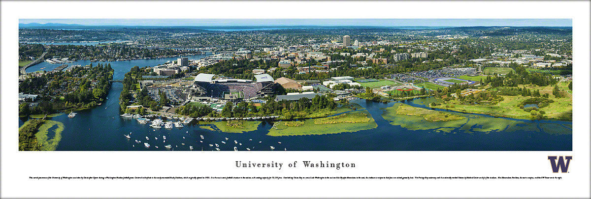 Unsigned Washington Huskies Panoramic Photo Stadium Overhead Stock #265524
