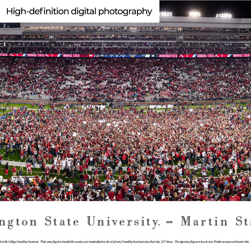 Unsigned Washington State Cougars Panoramic Photo Field Storm vs. Oregon Ducks Stock #265527