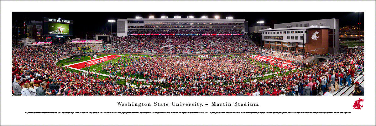 Unsigned Washington State Cougars Panoramic Photo Field Storm vs. Oregon Ducks Stock #265527