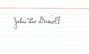 Paddy Driscoll Autographed 3x5 Index Card Chicago Bears JSA #Y95101