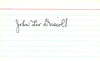 Paddy Driscoll Autographed 3x5 Index Card Chicago Bears JSA #Y95101
