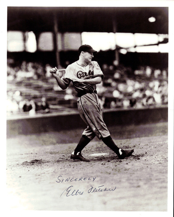 Elbie Fletcher Autographed 8x10 Photo Pittsburgh Pirates Vintage PSA/DNA #Z05002