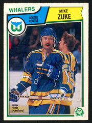 Mike Zuke Autographed 1983-84 O-Pee-Chee Card #322 Hartford Whalers SKU #151363