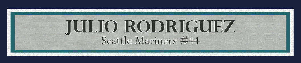Julio Rodriguez Autographed Framed 16x20 Photo Seattle Mariners 1st Hit Beckett BAS QR Stock #221129