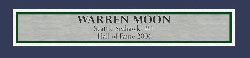 Seattle Seahawks Warren Moon Autographed Framed Blue Jersey "HOF 06" MCS Holo Stock #131916