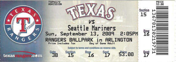 Ichiro Suzuki Unsigned 200th Hit Game Unused Ticket Seattle Mariners Unsigned Stock #93059