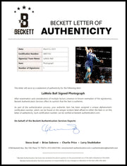 LaMelo Ball Autographed 16x20 Photo Charlotte Hornets Beckett BAS Stock #212975