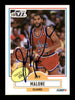Jeff Malone Autographed 1990-91 Fleer Card #195 Utah Jazz SKU #183232