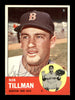 Bob Tillman Autographed 1960 Topps Card #384 Boston Red Sox SKU #178648