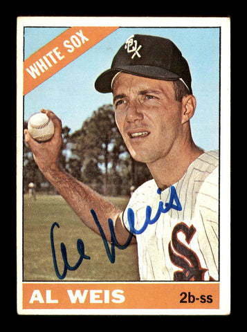 Al Weis Autographed 1966 Topps Card #66 Chicago White Sox SKU #178651