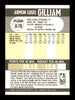 Armon Gilliam Autographed 1990-91 Fleer Card #U-70 Philadelphia 76ers SKU #183265