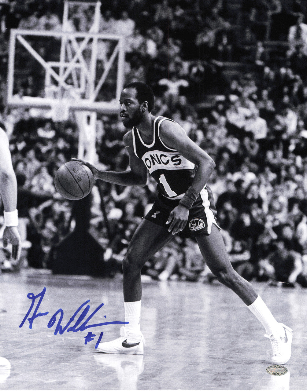 Gus Williams Autographed 11x14 Photo Seattle Supersonics MCS Holo #64129