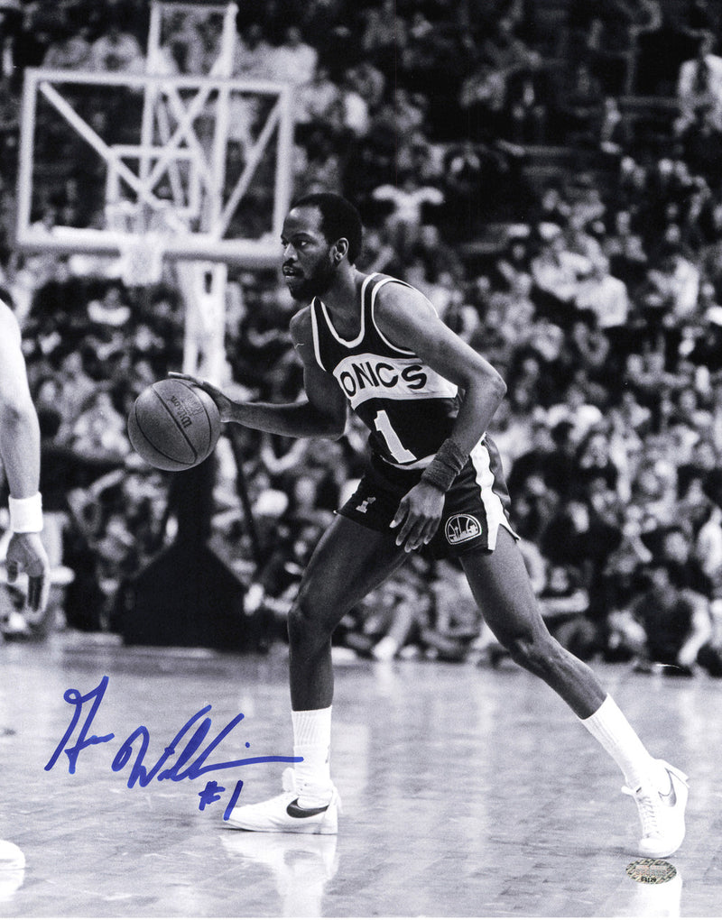 Gus Williams Autographed 11x14 Photo Seattle Supersonics MCS Holo #64129